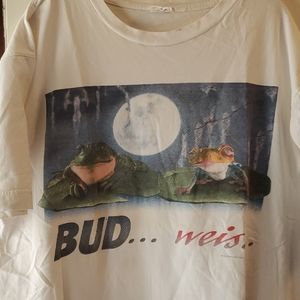 Vintage Budweiser Beer Frog Toad T-shirt